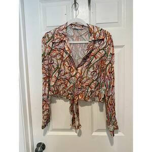 Zara print blouse